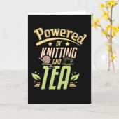 Knittern und Tee Karte (Gelbe Blume)