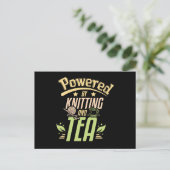 Knittern und Tee Postkarte (Stehend Vorderseite)