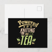 Knittern und Tee Postkarte (Vorne/Hinten)