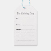 Knittern von benutzerdefinierten Geschenketiketten Geschenkanhänger (Rückseite)