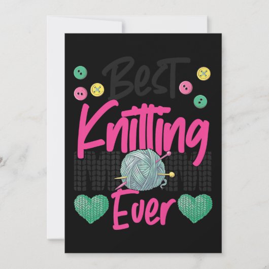 Knittern von Crocheting-Strick Happens Knitter Einladung (Vorderseite)