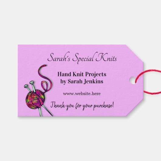 Knittern von Geschäftsleuten Vielen Dank Kundenmar Geschenkanhänger (Vorderseite (Horizontal))