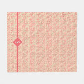 Knitternadeln Handwerkskunst Erste Koralle + Beige Fleecedecke (Vorderseite (Horizontal))