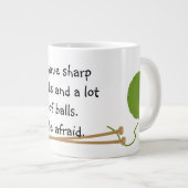 Knitternde Funny Jumbo-Tasse (Vorderseite Rechts)