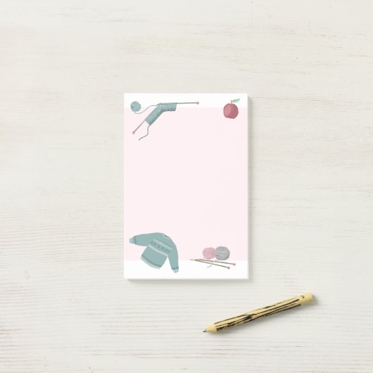 Knitternotizen Post-it Klebezettel (Auf Schreibtisch)