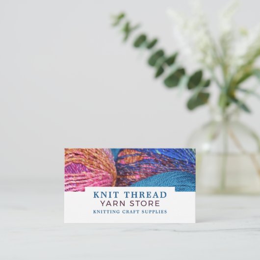 Knitterpackungen, KnitterStore, Garnspeicher Visitenkarte (Stehend Vorderseite)