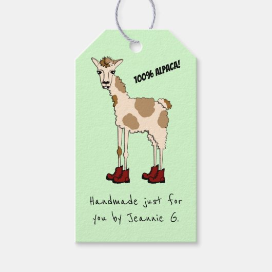 Knitters Alpaca Geschenkanhänger (Vorderseite)