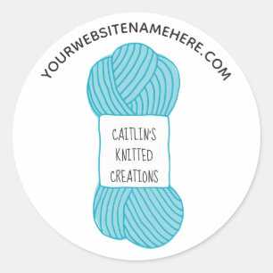 Knitters Fiber Arts Blaue Strähne Garn Runder Aufkleber