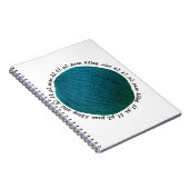 Knitters Lingo Yarn Ball Teal Notizblock (Rechte Seite)