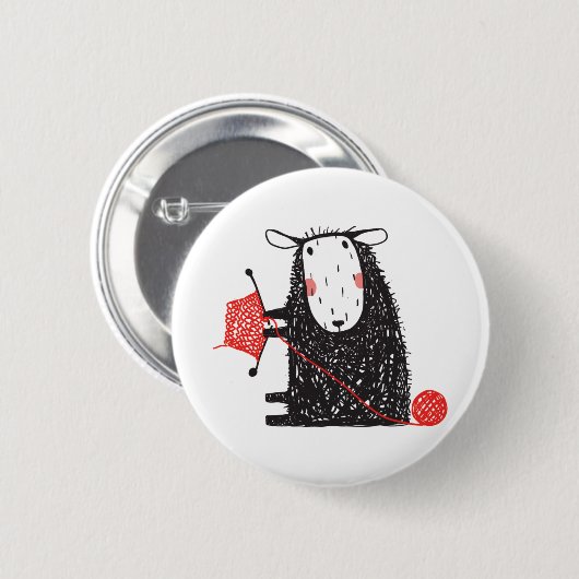 Knitterschaf Button (Vorne & Hinten)