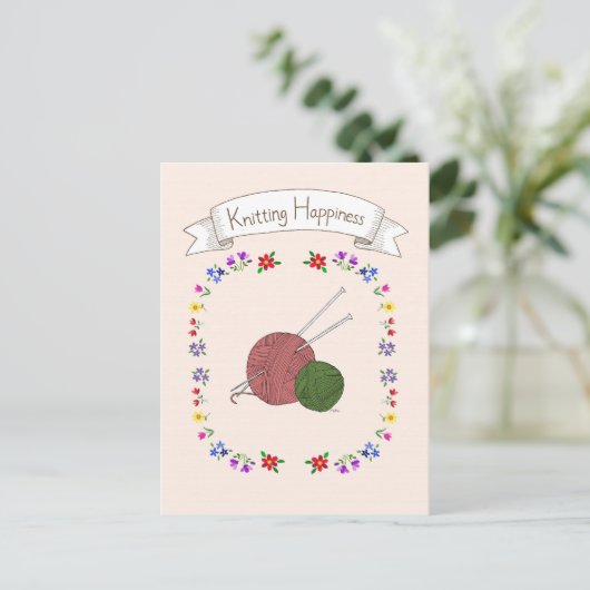 Knitterung Glück Postkarte für Knitterschuppen (Stehend Vorderseite)