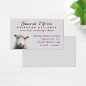 Knitterwoll-Lamm-Visitenkarte (Schreibtisch)