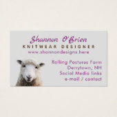 Knitterwoll-Lamm-Visitenkarte (Vorderseite)