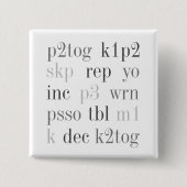 KNITTIEREN DER WORTE Button (Vorderseite)