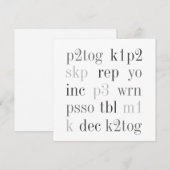 KNITTIERENDE WORTE 5,25" Square Flat Card (Vorne/Hinten)