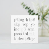 KNITTIERENDE WORTE 5,25" Square Flat Card (Stehend Vorderseite)