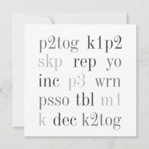 KNITTIERENDE WORTE 5,25" Square Flat Card