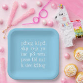 KNITTIERENDE WÖRTER 9" Teller des quadratischen Pa (Party)