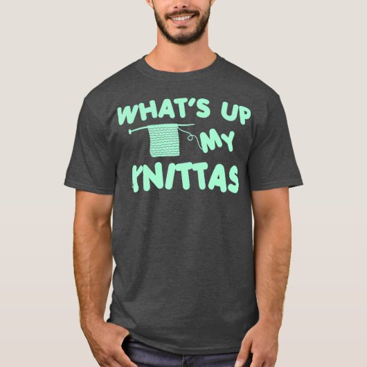 Knitting And Crocheting Knittas Knitting T-Shirt (Vorderseite)