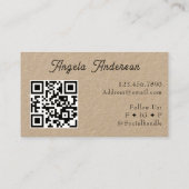 Knitting Basket Handmade QR Code Visitenkarte (Rückseite)