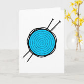 Knitting Card Karte (Gelbe Blume)