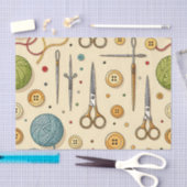 Knitting Crochet Sewing Tools Pattern Seidenpapier (Handwerk)