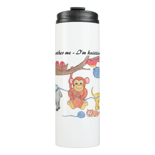 Knitting - Don't Bother Me - I'm Knitting Thermosbecher (Vorderseite)