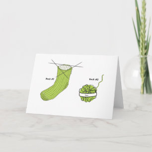 Knitting Greeting Card, Knitting Card Karte