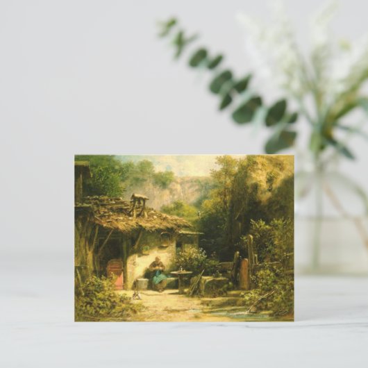 Knitting Hermit - Spitzweg Postkarte (Stehend Vorderseite)