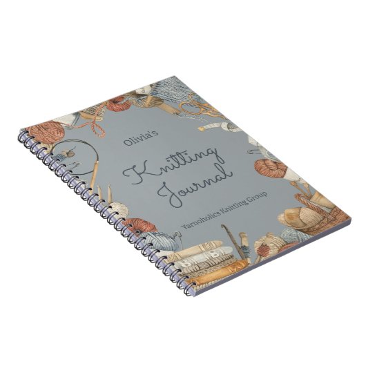 Knitting Journal For Knitting Lovers Personalized Notizblock (Rechte Seite)