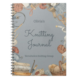 Knitting Journal For Knitting Lovers Personalized Notizblock