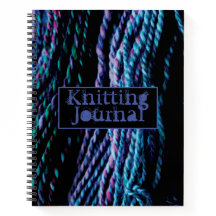 Knitting Journal Yarn Wool Handspun purple blue
