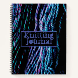 Knitting Journal Yarn Wool Handspun  purple blue Notizblock