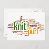 Knitting Lexicon - Worte für Stricker! Strick an! Postkarte (Vorne/Hinten)