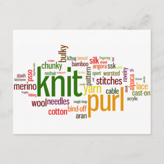 Knitting Lexicon - Worte für Stricker! Strick an! Postkarte