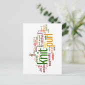 Knitting Lexicon - Worte für Stricker! Strick an! Postkarte (Stehend Vorderseite)