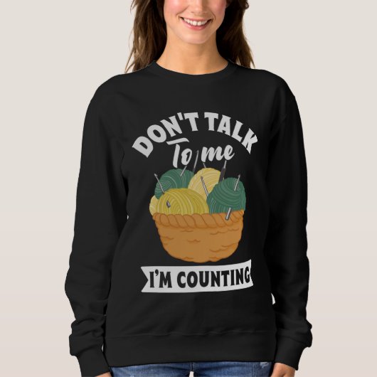 Knitting Love Hobby Yarn Crochet Crocheting needle Sweatshirt (Vorderseite)