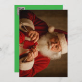 Knitting Santa Feiertagskarte (Vorne/Hinten)