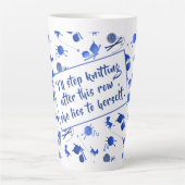 Knitting Saying Yarn Pattern Mug For Fiber Artists Milchtasse (Vorderseite)