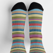 Knitting Stitch Style Striped Socken (Oben)