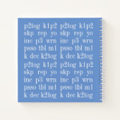 KNITTING WORDS 8.5" Square Spiral Notebook II Notizblock (Rückseite)