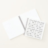 KNITTING WORDS 8.5" Square Spiralnotebook Notizblock (Innenseite)