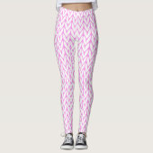 Knitting Yarn Pattern Pink Decor Leggings (Vorderseite)