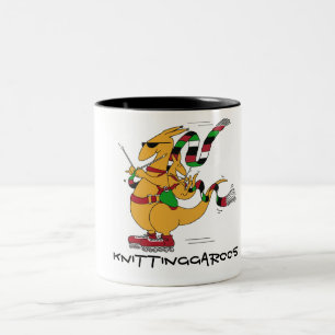 Knittinggaroos Rollerblading Zweifarbige Tasse