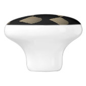 Knob der Keramik "Harlequin-Sepia" Keramikknauf (Seitenansicht)