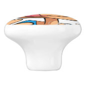 Knob Hungry Boy  Keramikknauf (Seitenansicht)