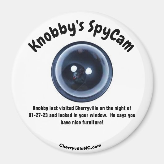 Knobby-SpyCam-Cherryville-Magnet Magnet (Vorne)
