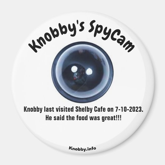 Knobby's SpyCam Shelby Cafe Magnet (Vorne)