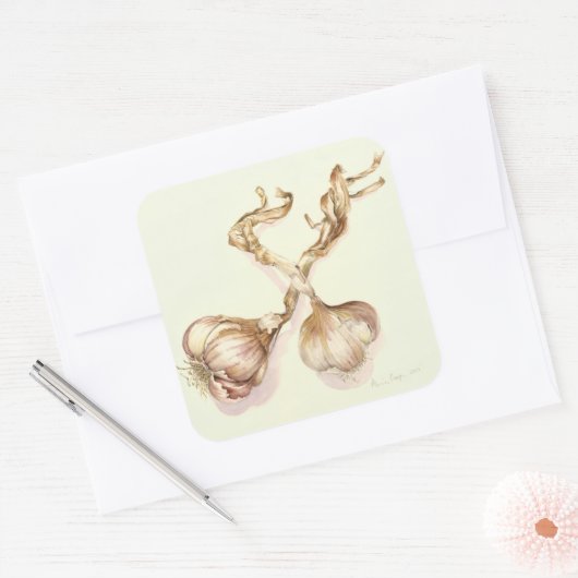 Knoblauch 2005 quadratischer aufkleber (Umschlag)