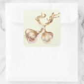 Knoblauch 2005 quadratischer aufkleber (Tasche)